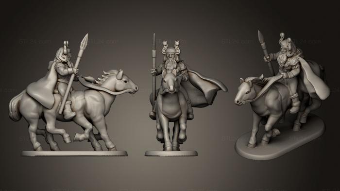 Figurines heroes, monsters and demons (Odin on Sleipnir, STKM_0493) 3D models for cnc